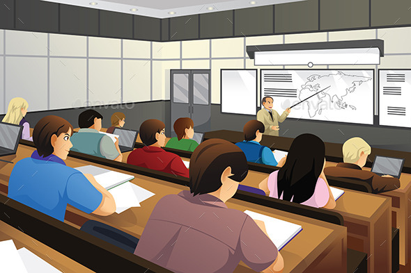 Students in the Classroom - People Characters