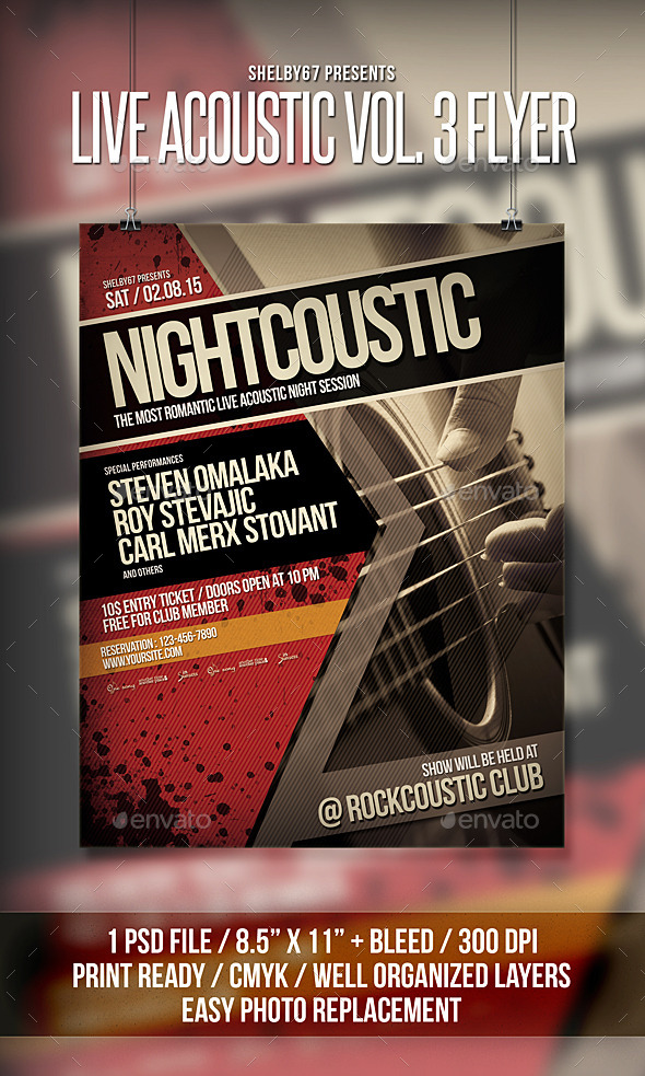 Live Acoustic Flyer Poster Vol 3 Live Acoustic Flyer Poster Vol 3