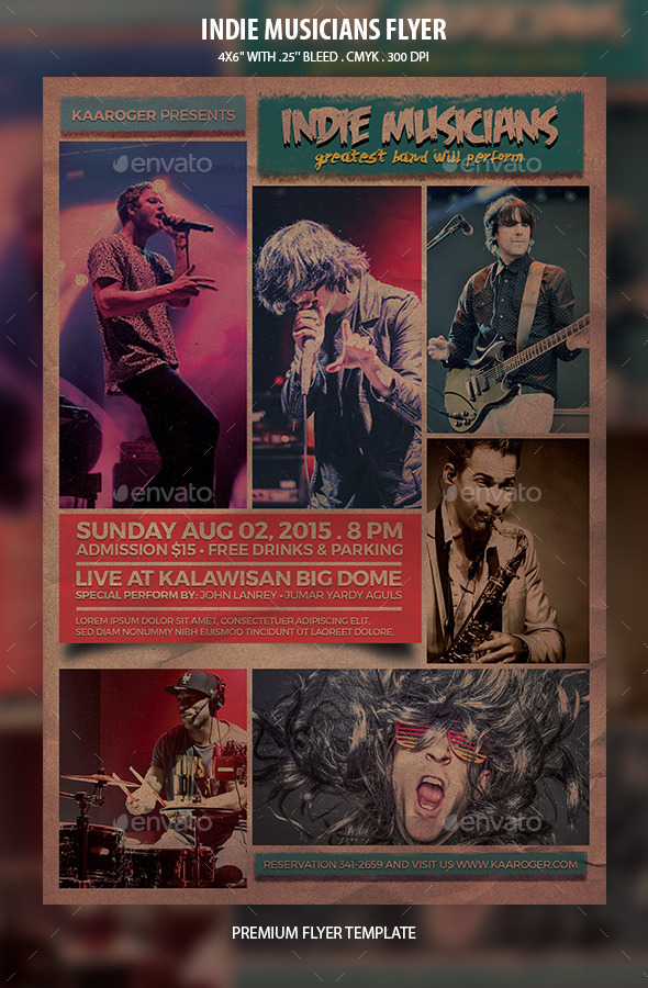 Indie Musicians Flyer - Events Flyers