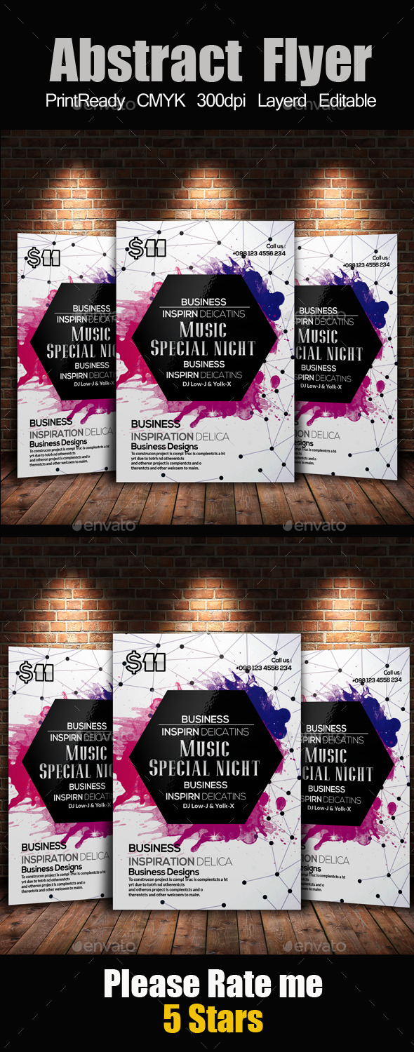 Creative Abstract Flyer Template - Clubs & Parties Events
