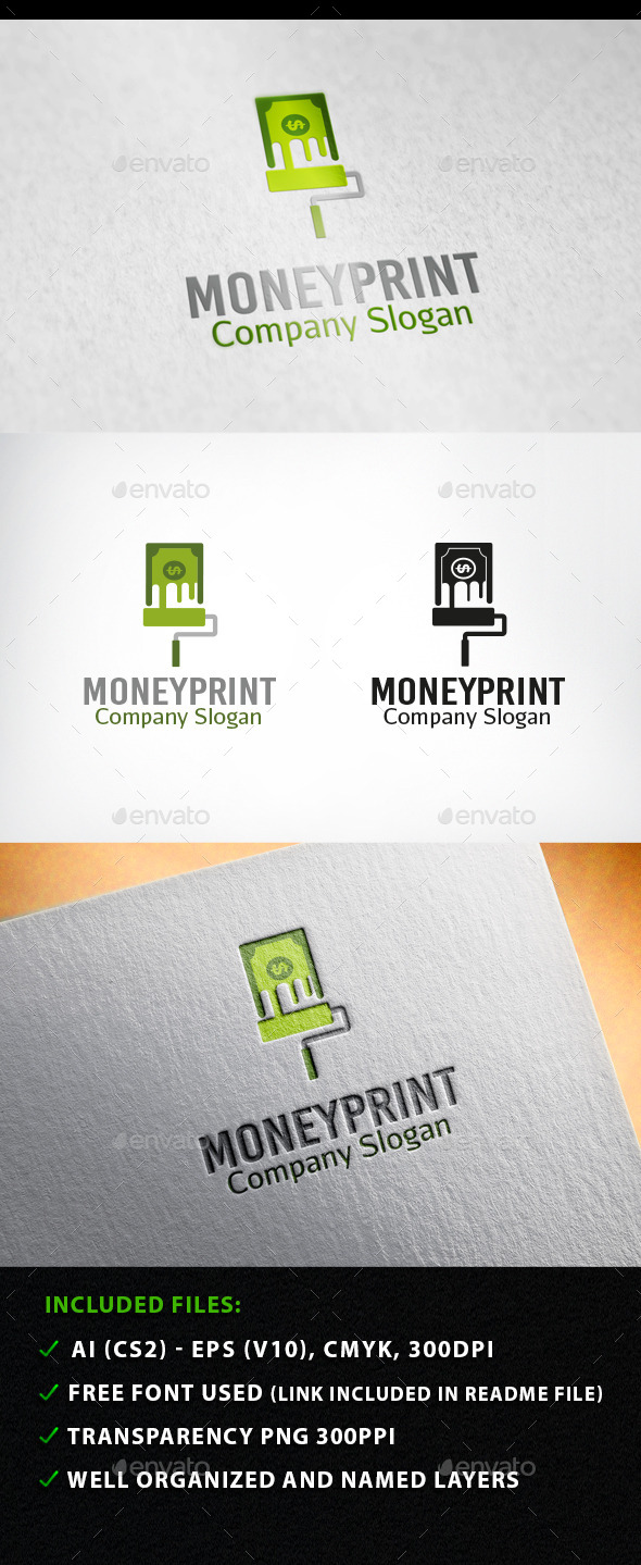 Money Print Logo - Objects Logo Templates