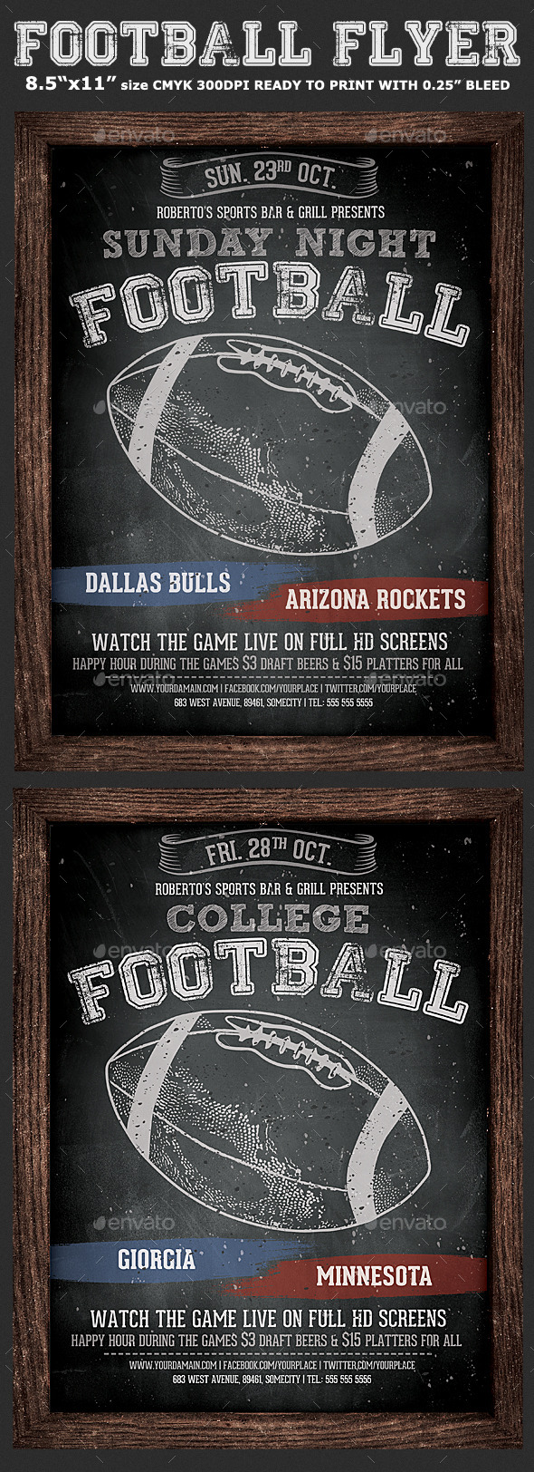American Football Flyer Template - Sports Events