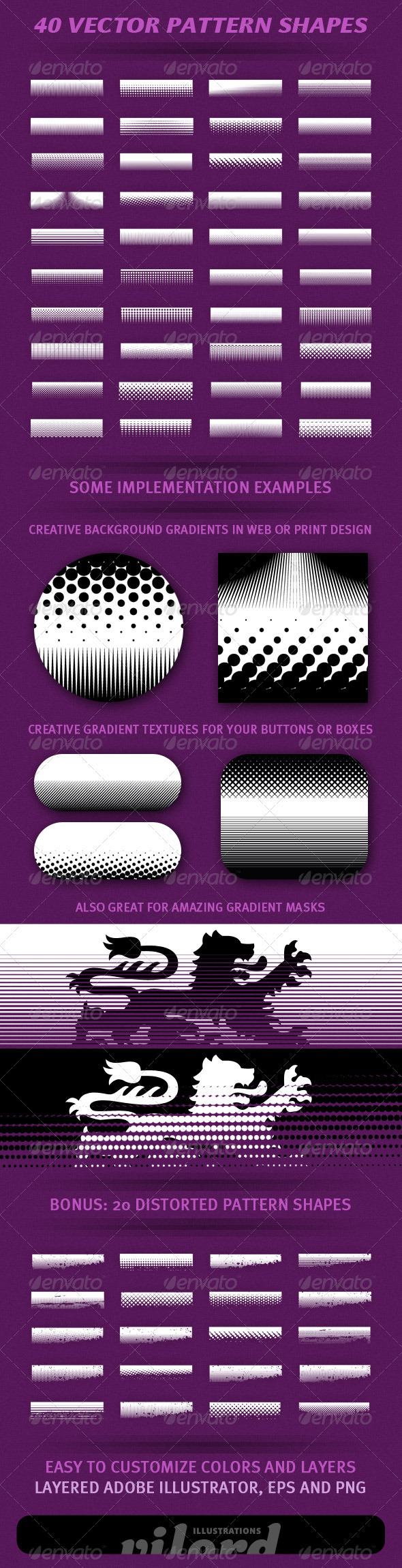 40 Vector Pattern Shapes - Patterns Decorative
