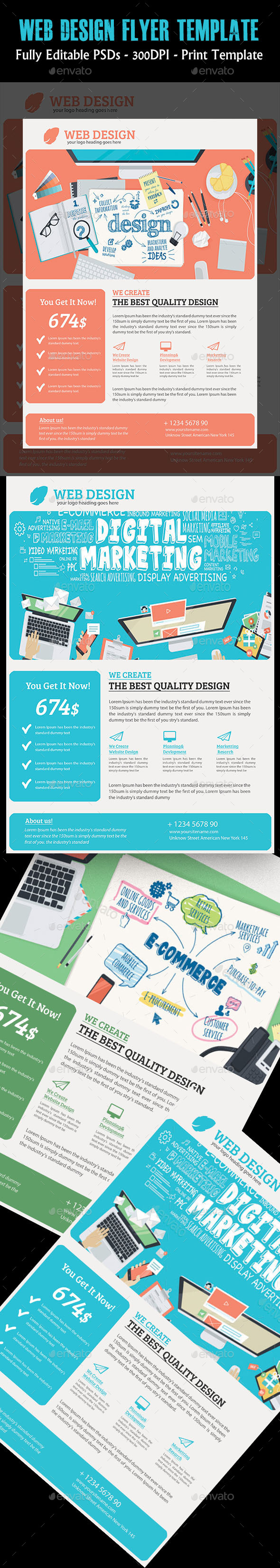 Web Design Flyer Template - Corporate Flyers
