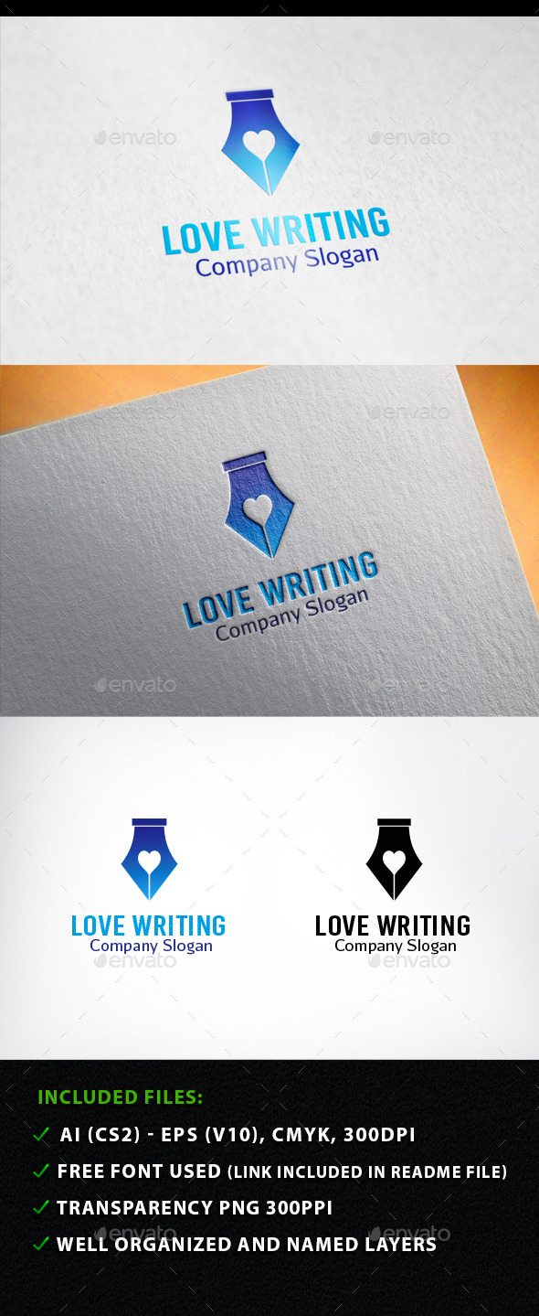 Love Writing Logo - Symbols Logo Templates