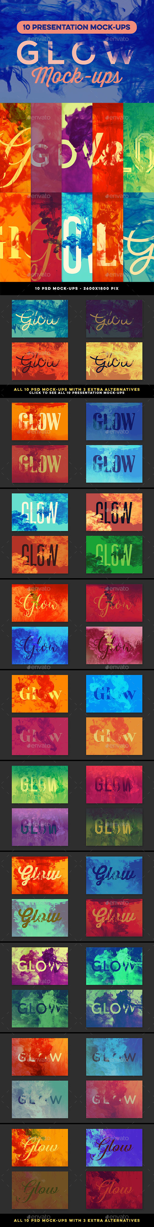 Glow Presentation Mock-ups - Logo Product Mock-Ups