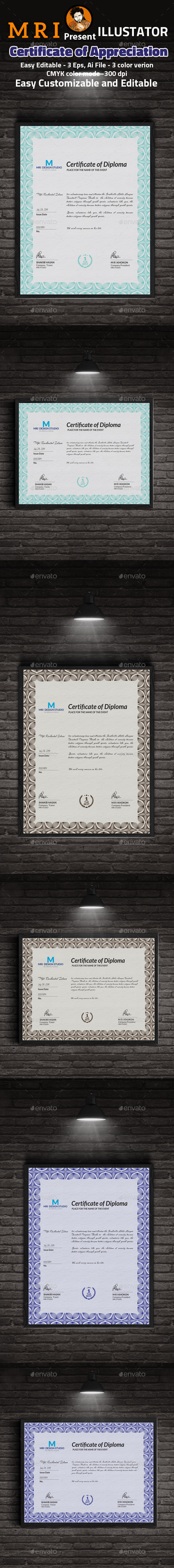 Certificate of Appreciation Template - Certificates Stationery