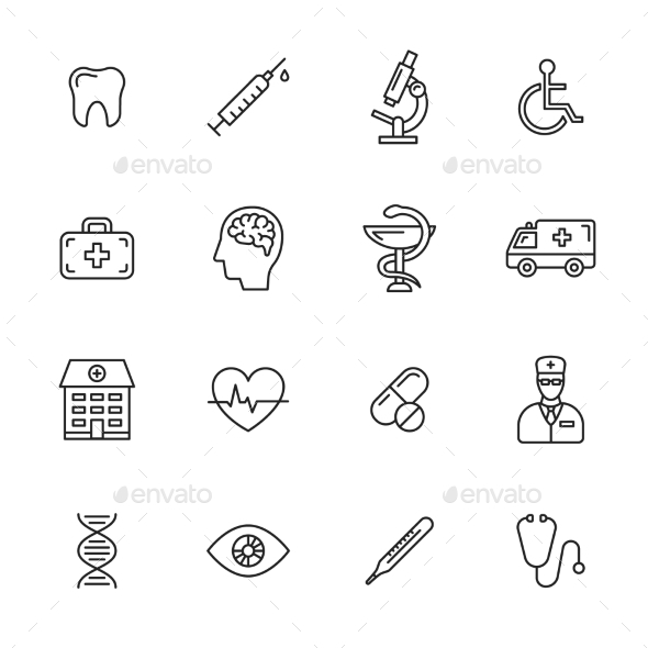 Medical Icons - Health/Medicine Conceptual