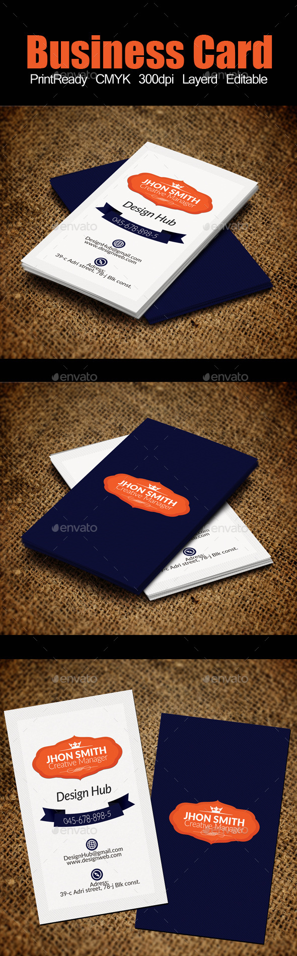 Vertical Retro Vintage Business Card Template Vertical Retro Vintage Business Card Template
