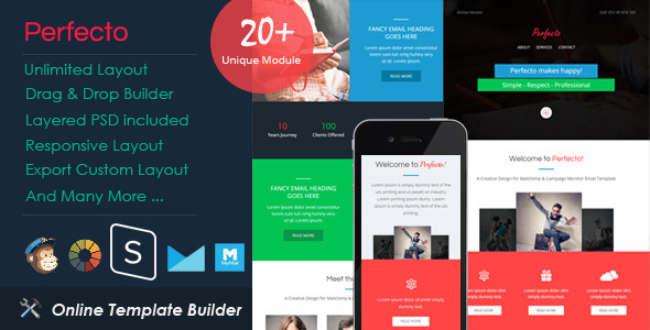 Perfecto - Responsive Email + Drag & Drop Builder