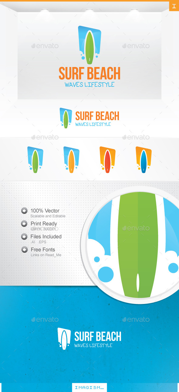 Surf Board Logo - Symbols Logo Templates