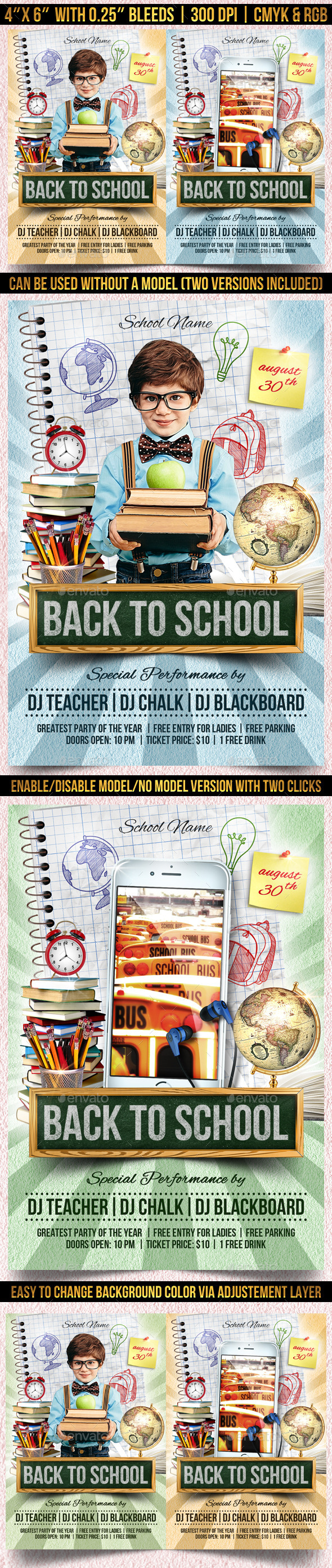 Back to School Flyer - Clubs & Parties Events
