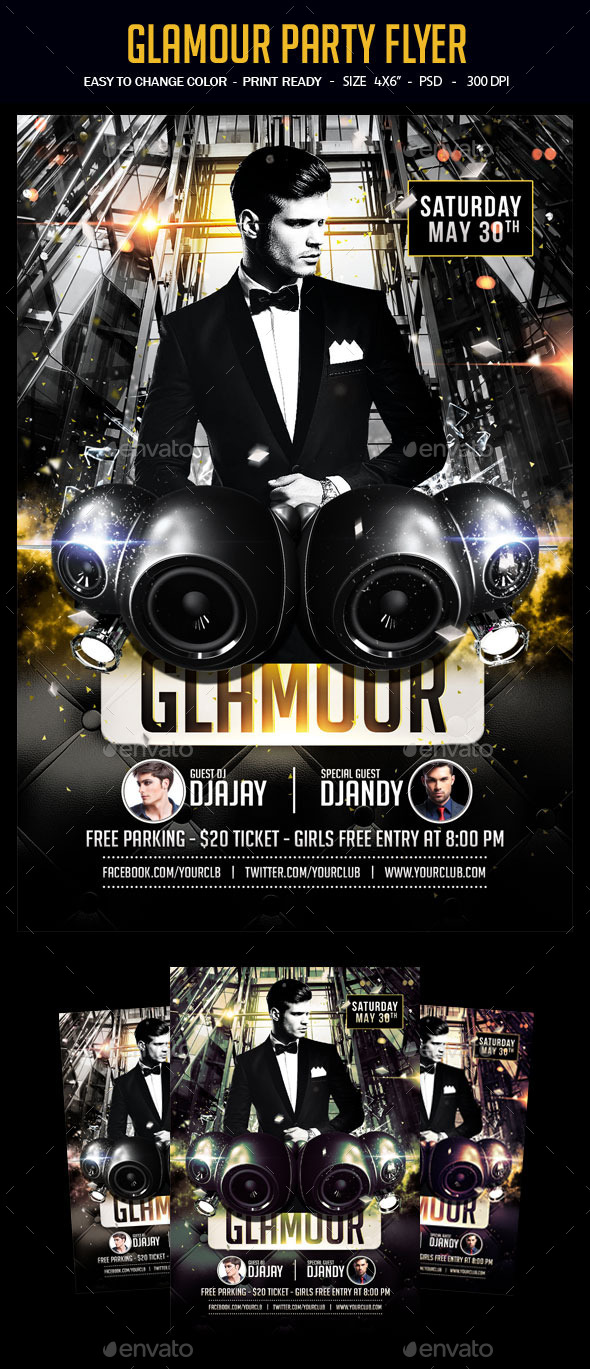 Glamour Party Flyer - Clubs & Parties Events