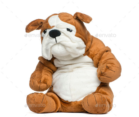 stuffed bulldog toy