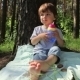 Child Eats In The Trees - VideoHive Item for Sale