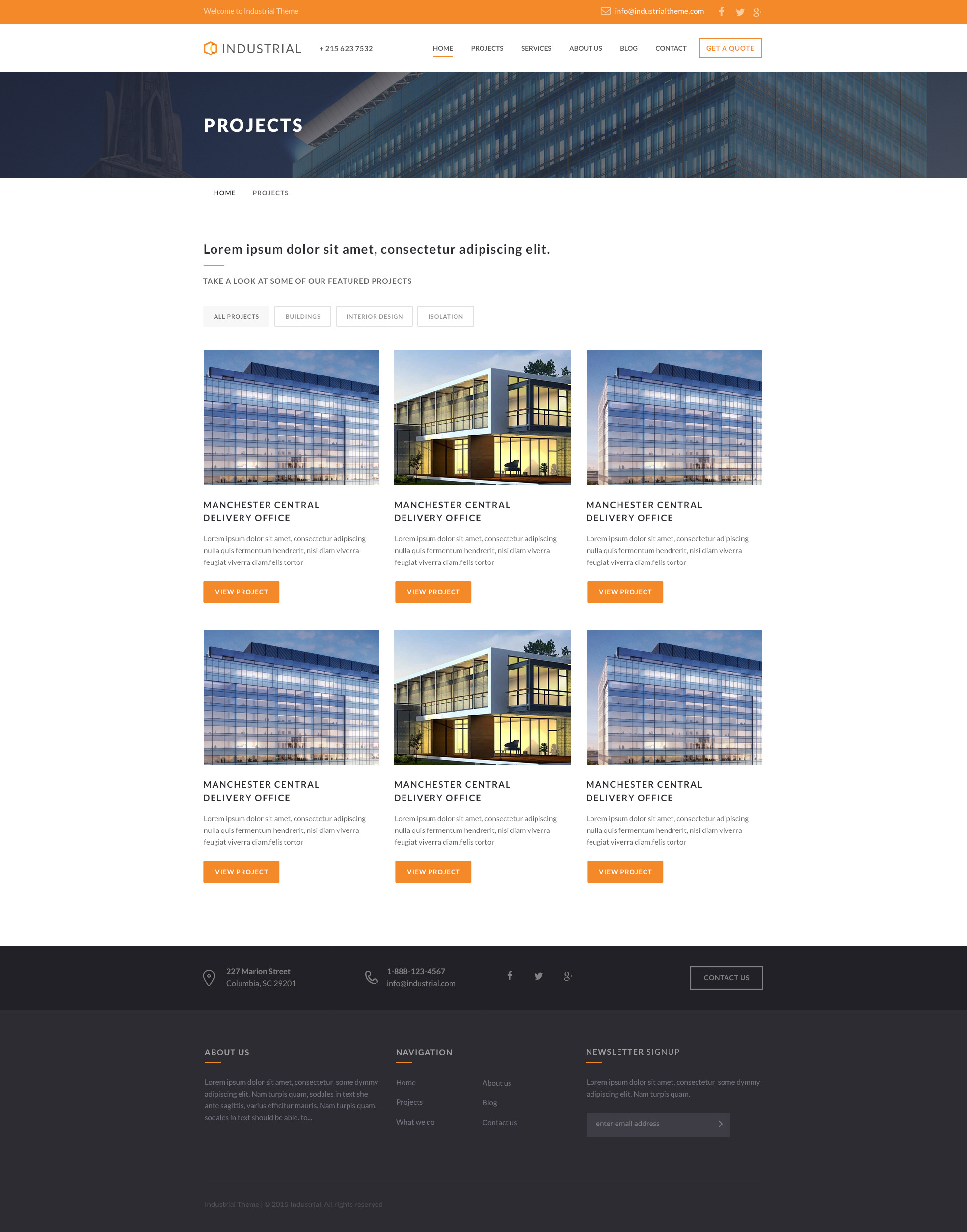 Industrial - Architects & Engineers PSD by suniljoshi | ThemeForest