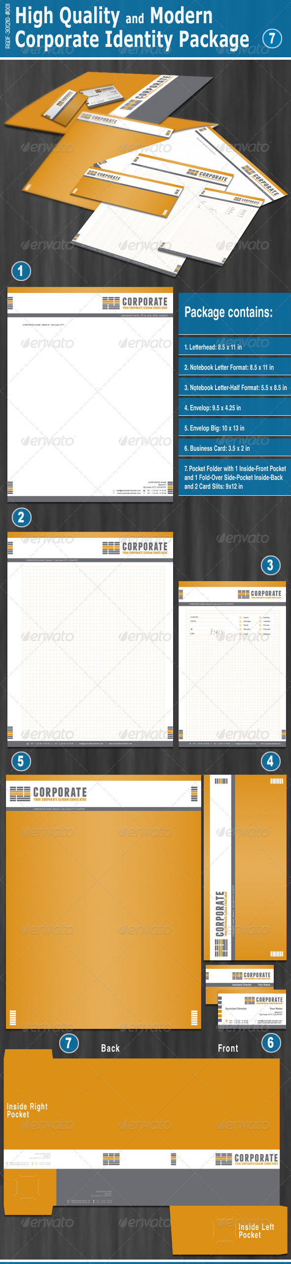 High Quality and Modern Corporate Identity Package