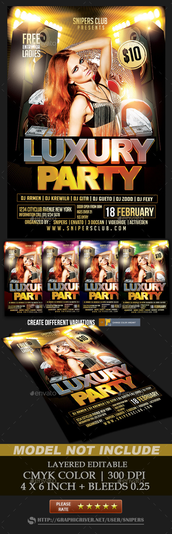 Luxury Party - Events Flyers