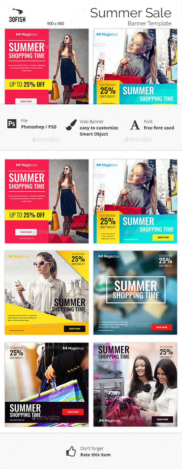 Summer Sale Banner - Banners & Ads Web Elements