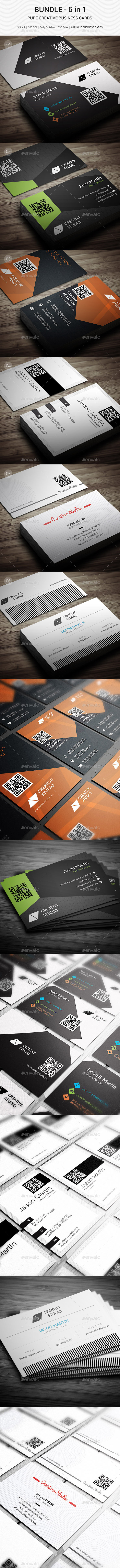 Bundle - 6 in 1 - 140 - Creative Business Cards