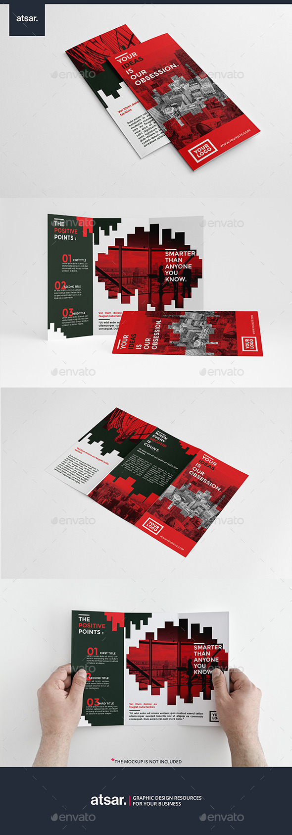 Red Bar Trifold - Corporate Brochures