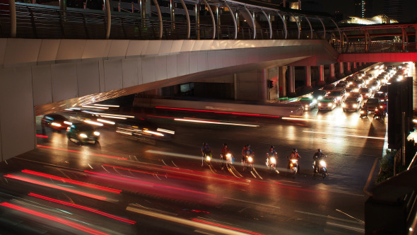 City Traffic At Night