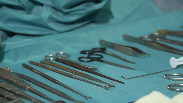 Surgical Instruments On A Tray