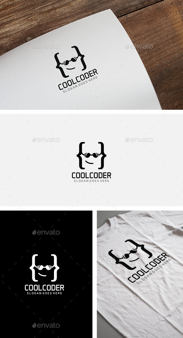Cool Coder Logo - Humans Logo Templates