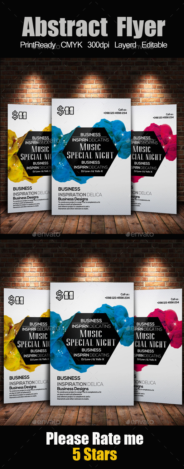 Creative Abstract Flyer Template - Clubs & Parties Events