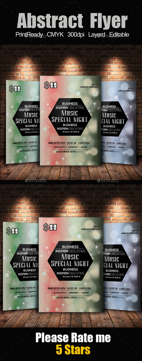 Creative Abstract Flyer Template - Clubs & Parties Events