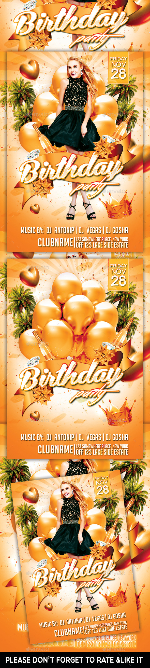 Birthday Party Flyer - Events Flyers