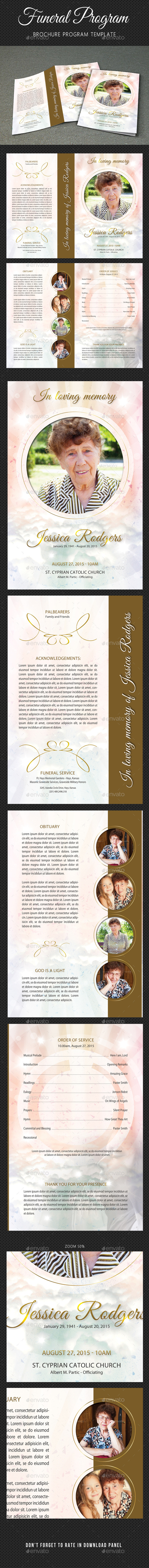 Funeral Program Brochure Template V03 - Informational Brochures