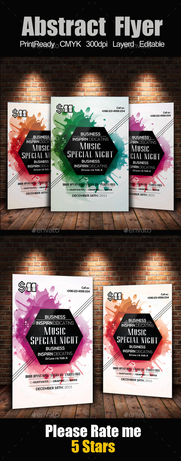Creative Abstract Flyer Template - Clubs & Parties Events