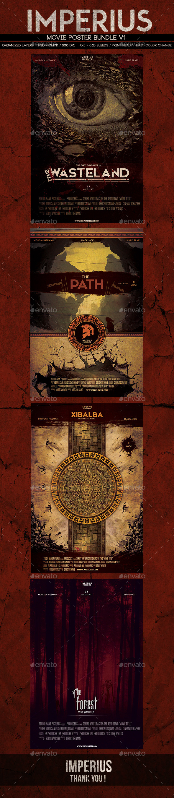 Movie Poster Bundle - Miscellaneous Print Templates