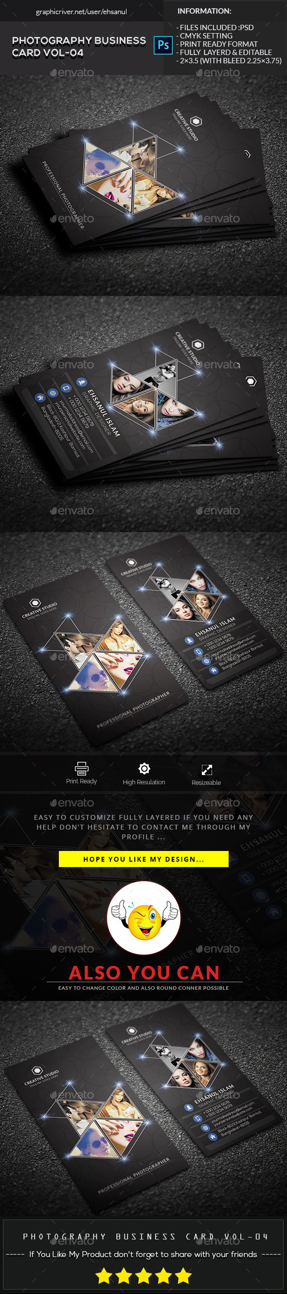Photography Business Card Vol 04 - Creative Business Cards