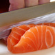 Sushi Chef Slicing a Salmon Steak Nigiri Style - VideoHive Item for Sale