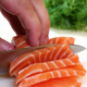 Sushi Chef Slices a Salmon Steak Nigiri Style - VideoHive Item for Sale