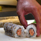 Sushi Chef Cutting Salmon Uramaki Roll - VideoHive Item for Sale