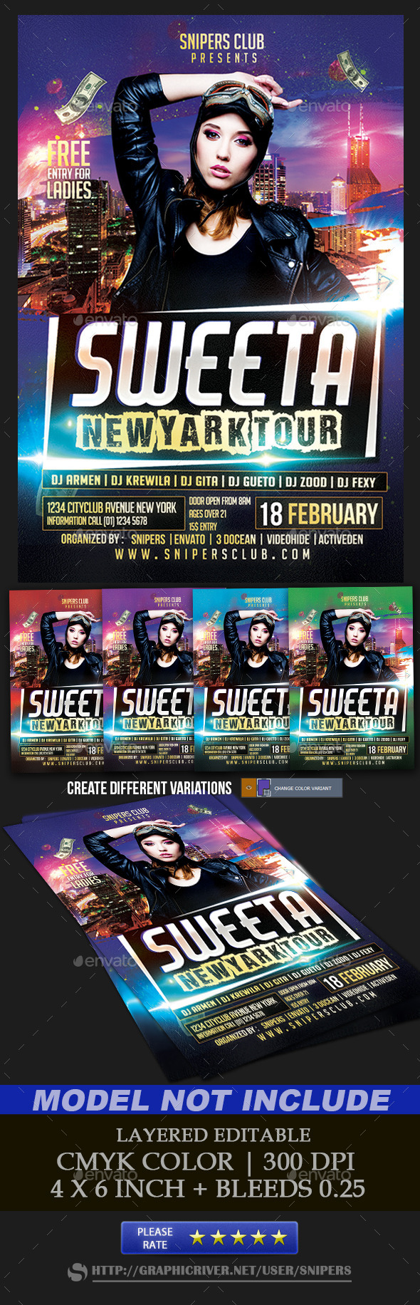 Guest Dj Party - Events Flyers