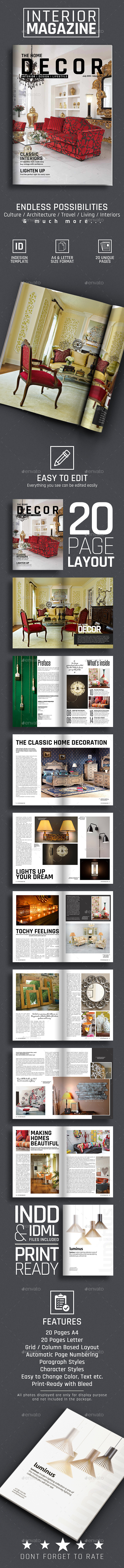Magazine Template A4 and Letter - Interior - Magazines Print Templates