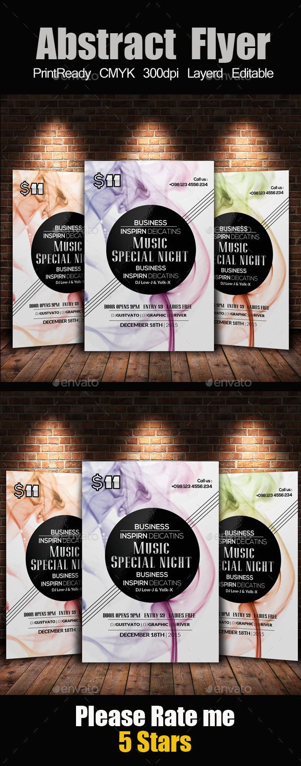 Creative Abstract Flyer Template - Clubs & Parties Events