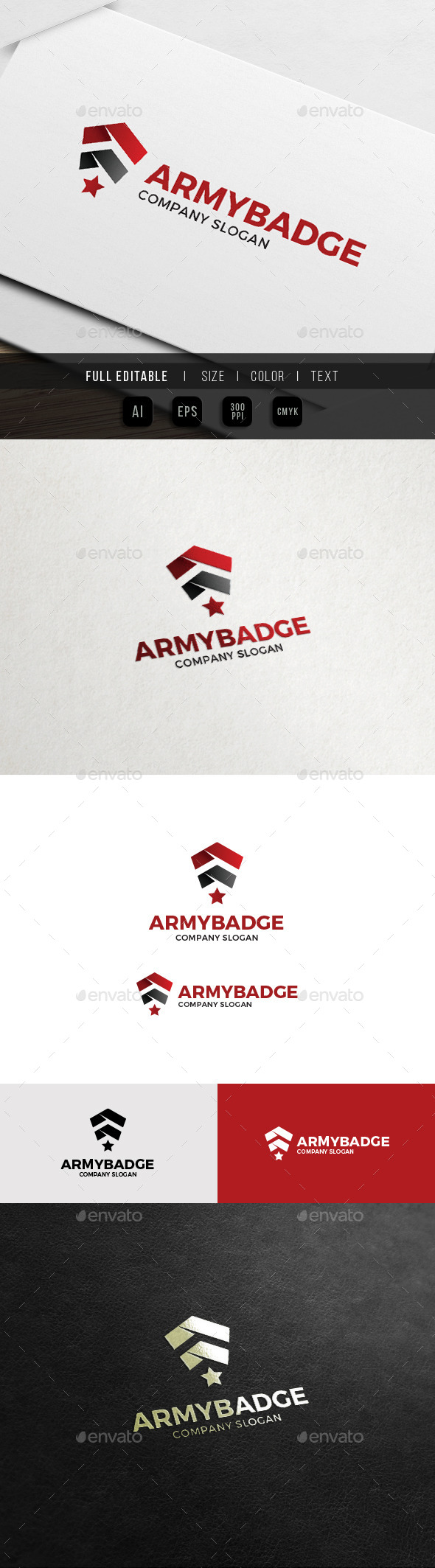 Army Badge - Military Soldier Logo - Symbols Logo Templates