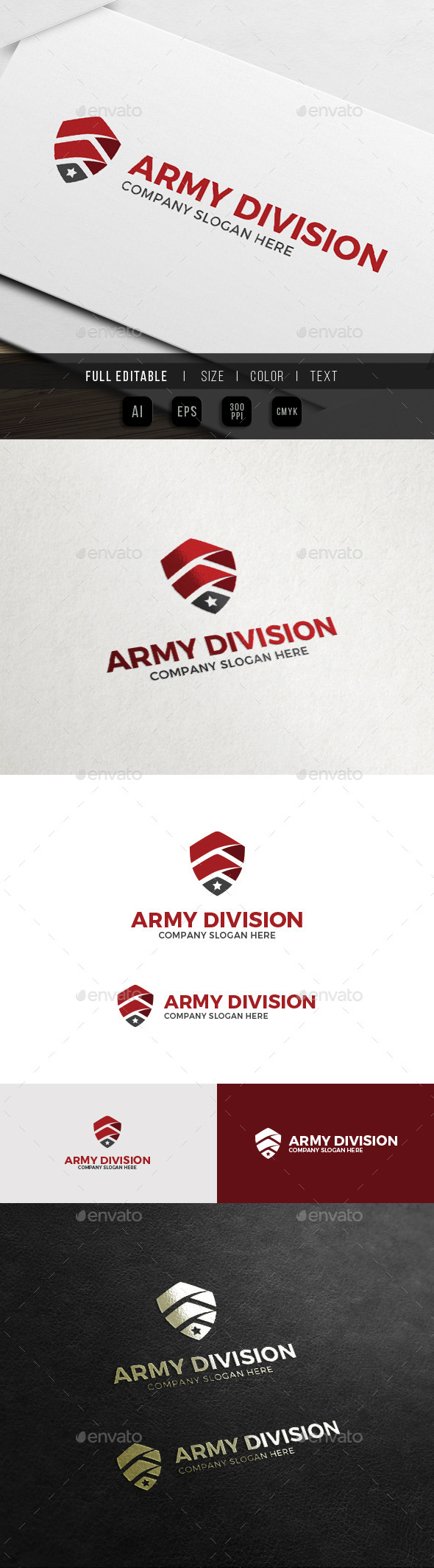 Army Shield - Military Security Logo - Symbols Logo Templates