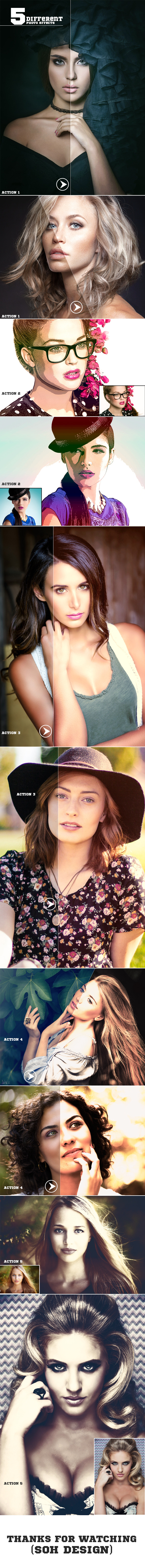 5-Different Photo Effects - Photo Effects Actions