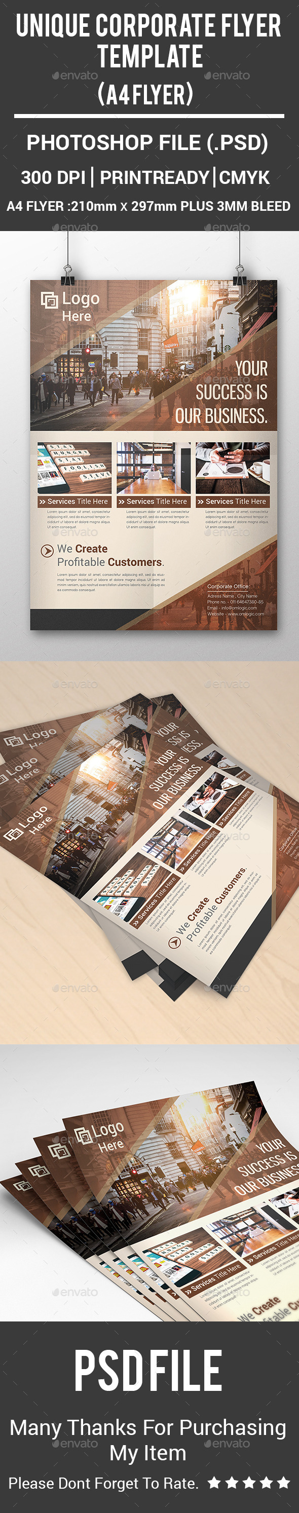 Unique Corporate Flyer Template - Corporate Flyers