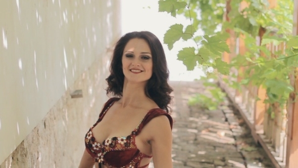 Beautiful Woman Professionally Dancing Oriental