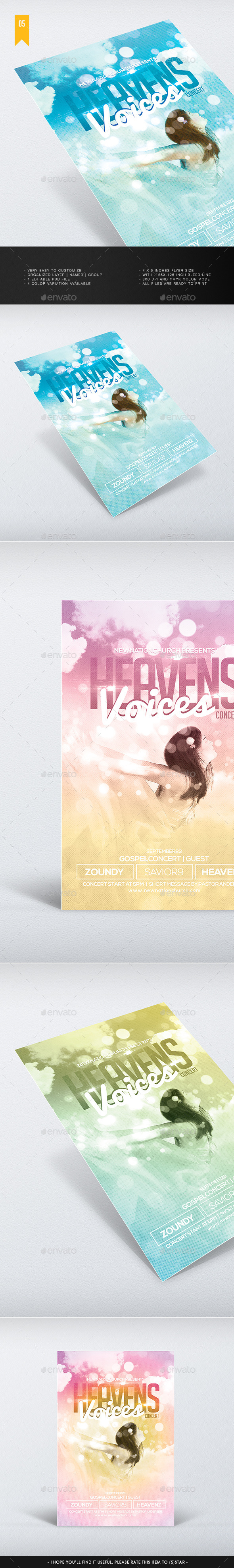 Heaven's Voices - Church Flyer - Church Flyers