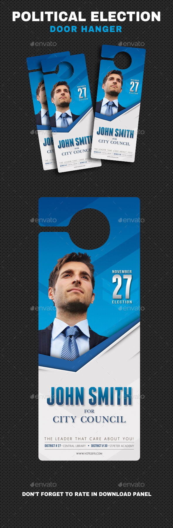 Political Election Door Hanger V01 - Miscellaneous Print Templates