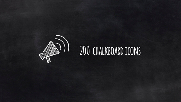 200 Animated Chalkboard Icons