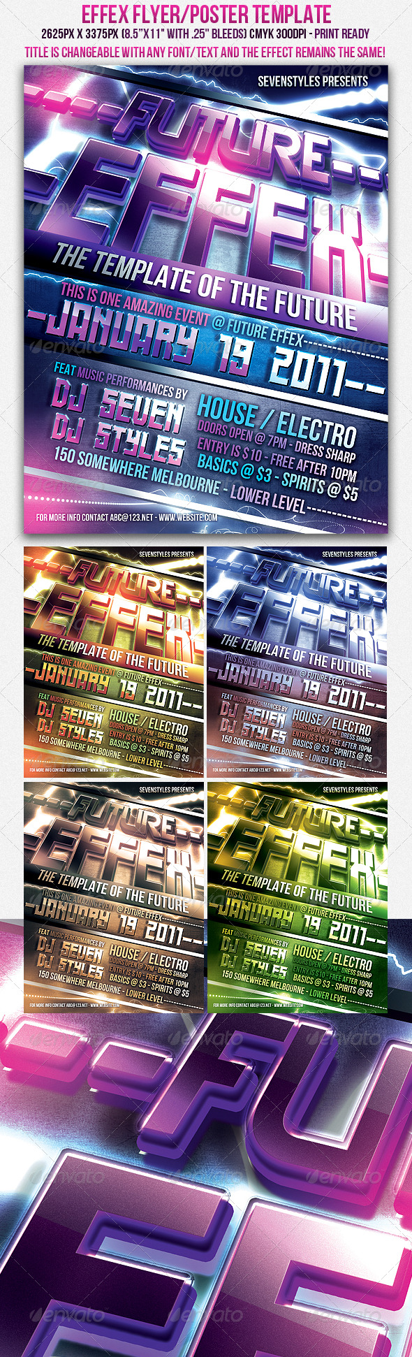 Effex Poster/Flyer Template - Clubs & Parties Events